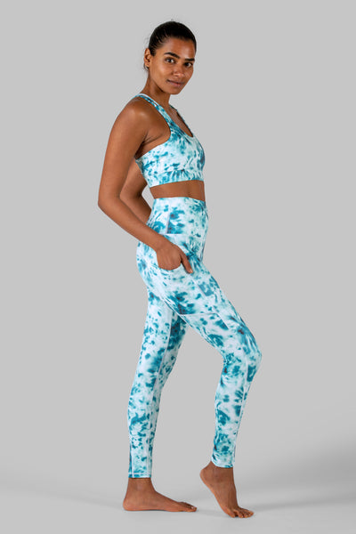 Dream High-waist 2 Pocket Yoga leggings - Turquoise - Ebru Evrim