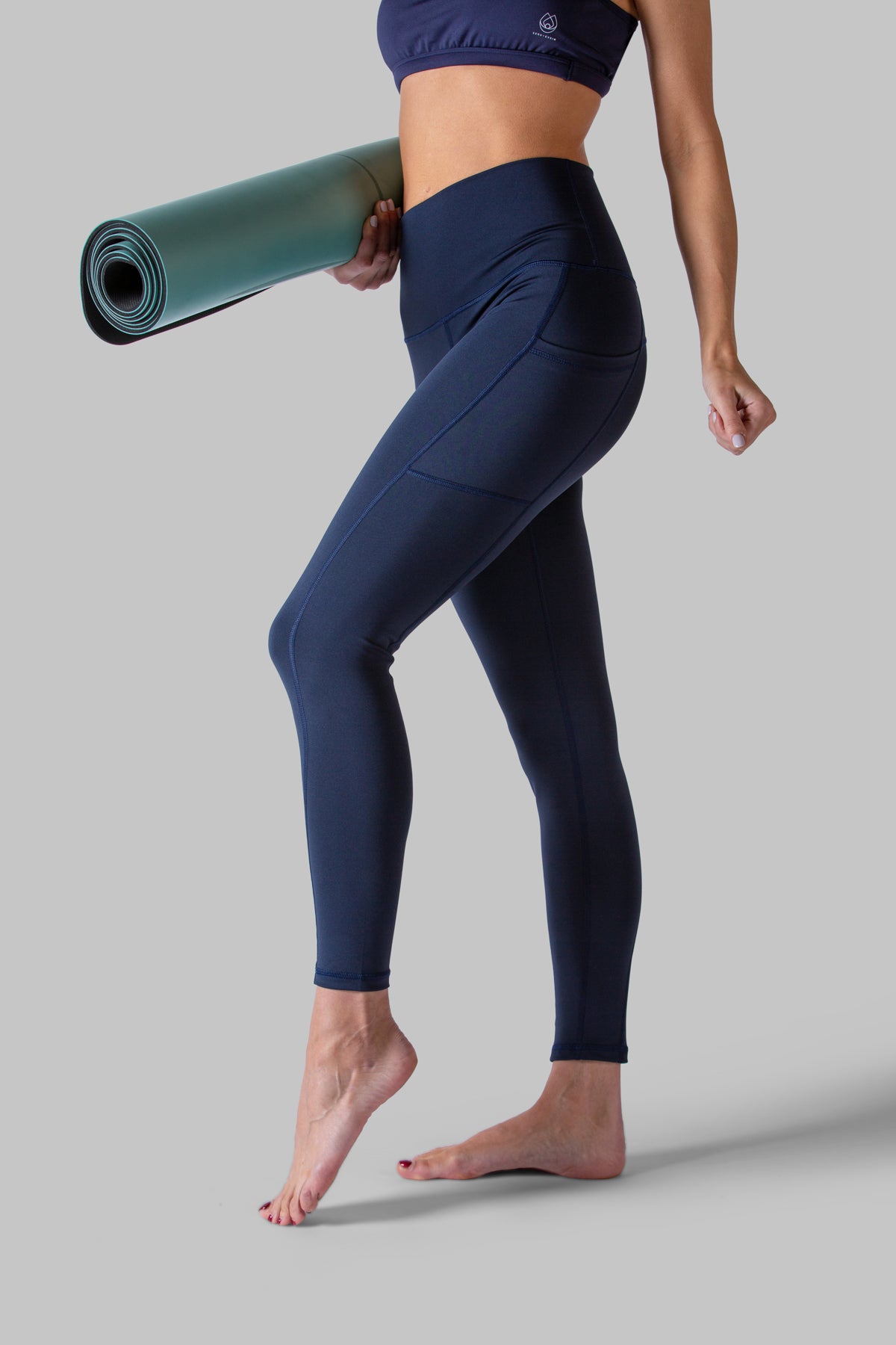 Every Day High-waist 2 Pocket Yoga leggings - Navy – Ebru Evrim